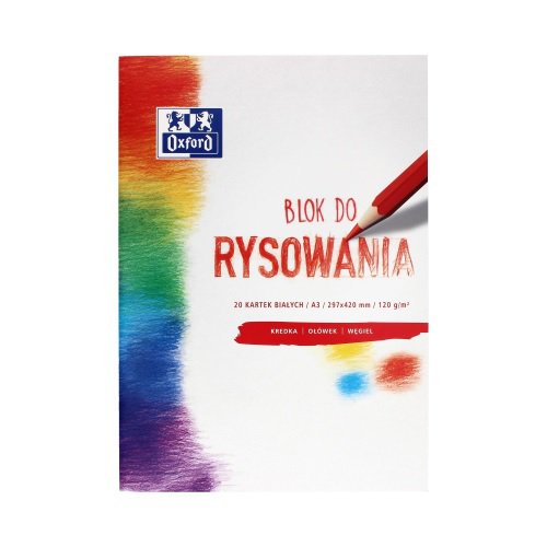 400093197 BLOK DO RYSOWANIA OXFORD A3 20 KARTEK 120 G BIAŁY