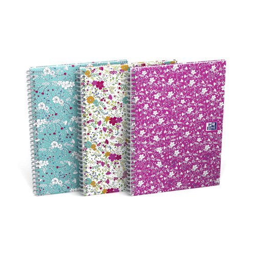 400094953 KOŁONOTATNIK OXFORD FLORAL A5 60K linia