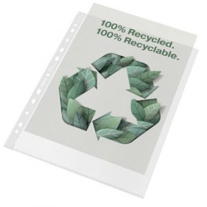 627503 Koszulki groszkowe Recycled Premium PP 100 mic. A4 MAXI /100 szt./ pudełko Esselte