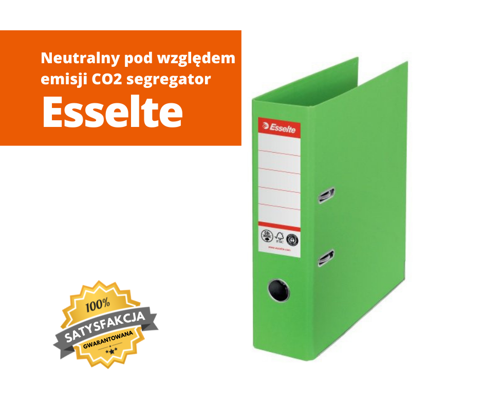 Segregator No.1 neutralny pod względem emisji CO2, A4, szer. 75 mm Esselte zielony 627567