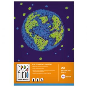 A3 10 kartek blok rysunkowy 80 g Creatinio TOP 2000 400079848 - kolorowy