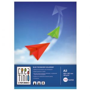 A3 10 kartek blok techniczny 160 g Creatinio TOP 2000 400079852 - kolorowy