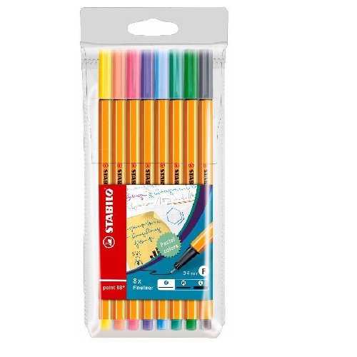 Cienkopis Point 88 Pastel /8 kolorów/ Stabilo