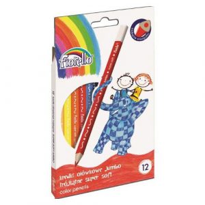 Kredki Super Soft 12 kolorów trójkątne JUMBO FIORELLO 170-2218