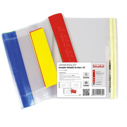 Uniwersalny komplet okładek dla klasy od I do III OZ-74 Biurfol (10 szt.)