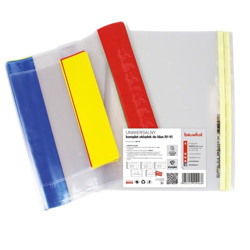 Uniwersalny komplet okładek dla klasy od IV do VI OZ-75 Biurfol (10 szt.)