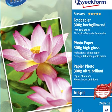 Papier fotograficzny Premium wysokobłyszczący 300g, 210 x 297 mm, biały, Avery Zweckform