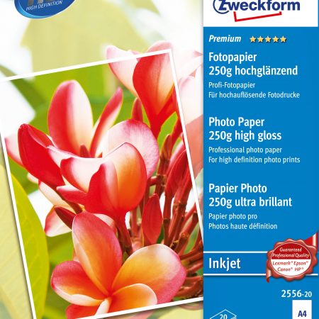 Papier fotograficzny Premium wysokobłyszczący 250g, 210 x 297 mm, biały, Avery Zweckform
