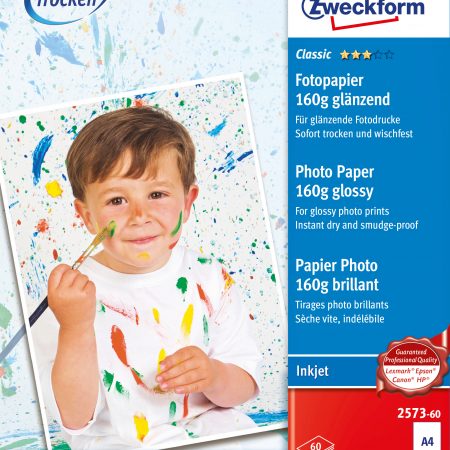 Papier fotograficzny błyszczący, 160g, 210 x 297 mm, biały, Avery Zweckform