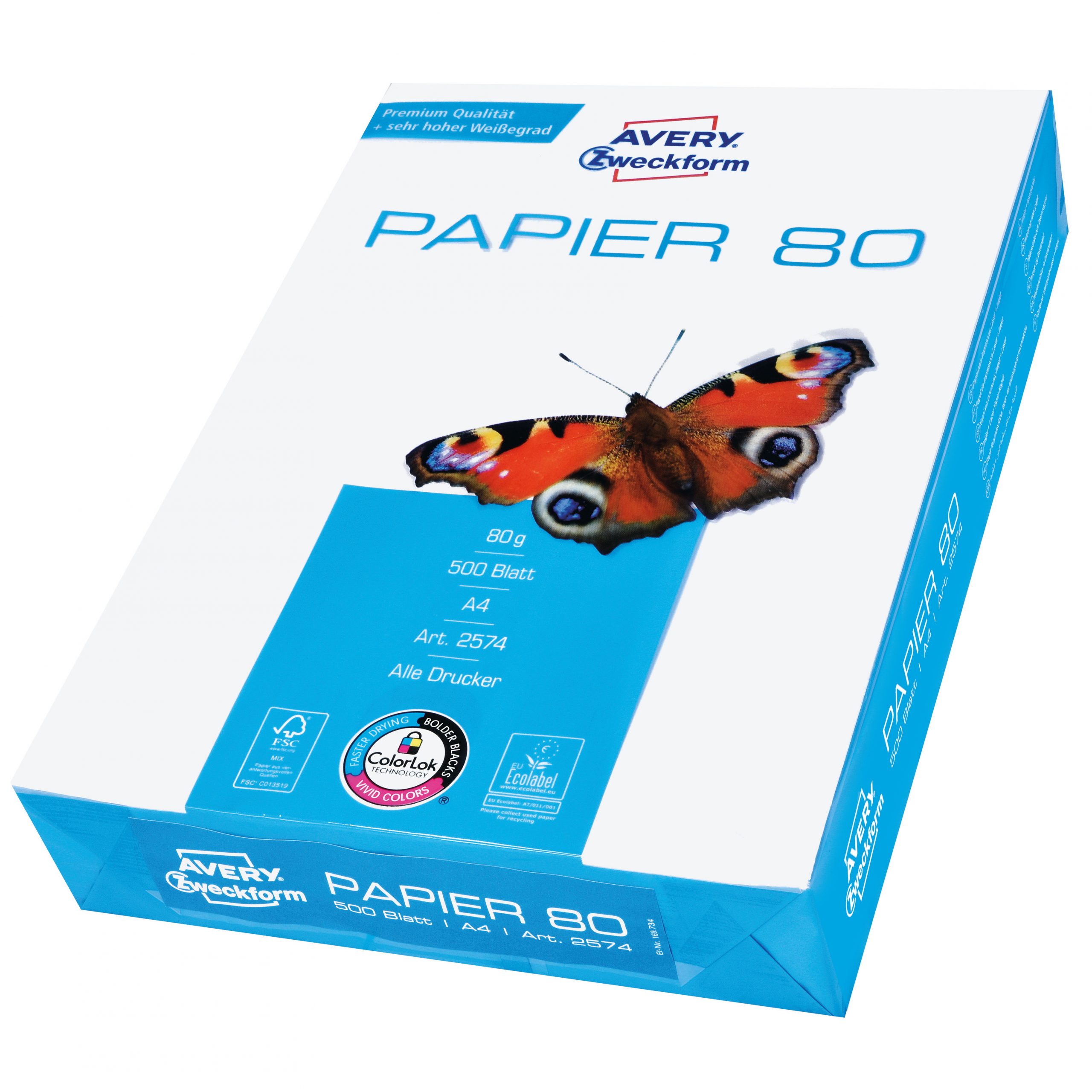 Papier standardowy 80g, 210 x 297 mm, biały, Avery Zweckform - obrazek 2
