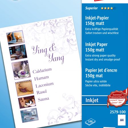 Papier matowy 150 g, 210 x 297 mm, biały, Avery Zweckform