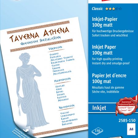 Papier matowy dwustronnie powlekany, 100g, 210 x 297 mm, biały, Avery Zweckform