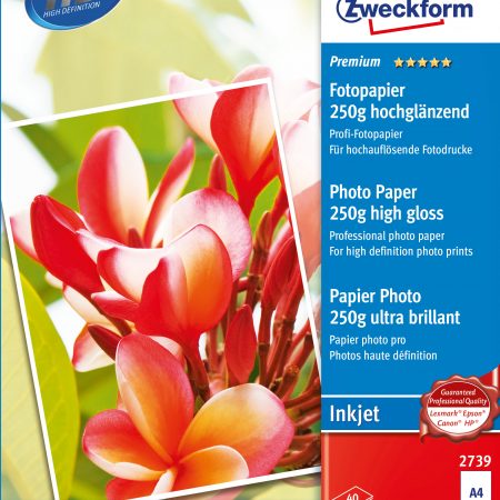 Papier fotograficzny Premium wysokobłyszczący 270g Big Pack, 210 x 297 mm, biały, Avery Zweckform