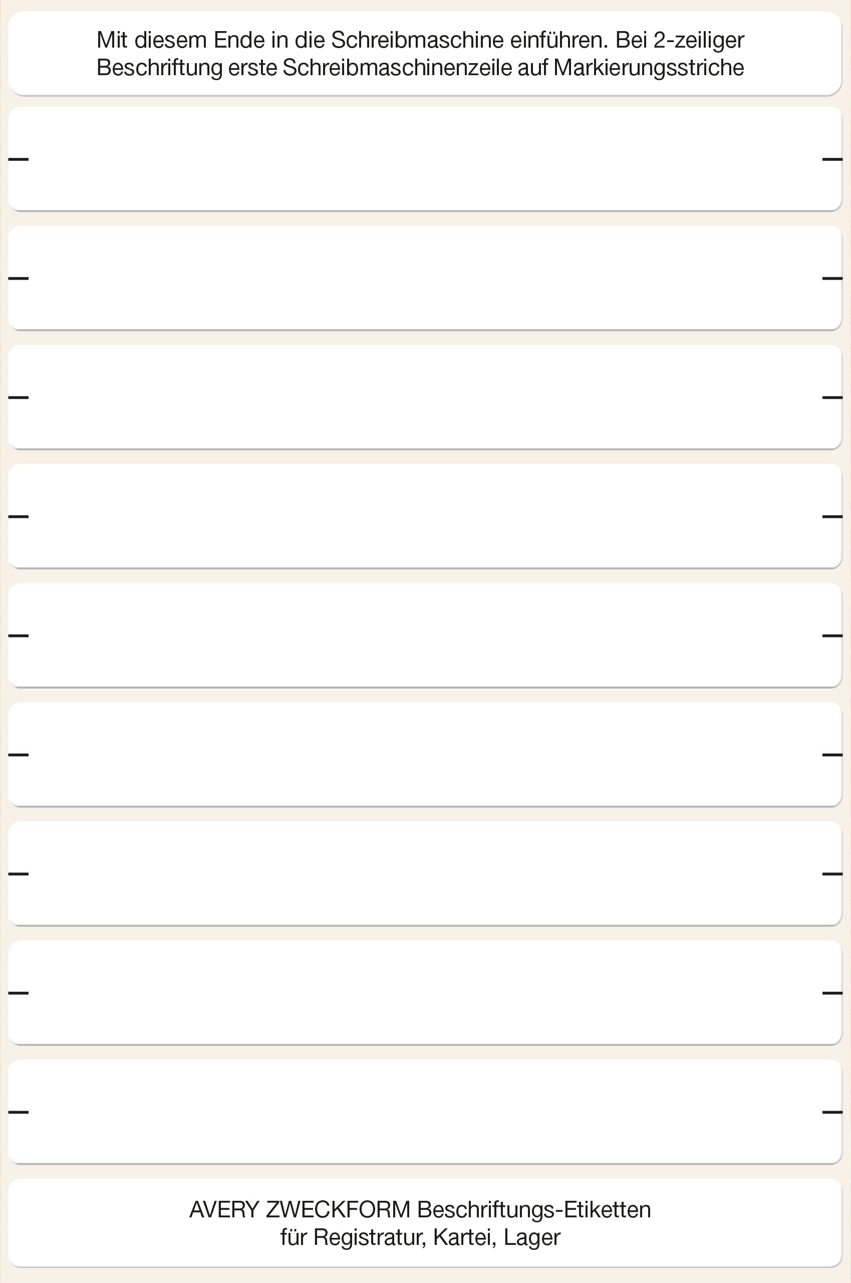 Białe minietykiety do opisywania ręcznego Avery Zweckform; 252 etyk./op., 103 x 13 mm, białe - obrazek 2