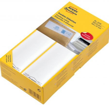 Etykiety adresowe do frankownic Avery Zweckform; 500 etyk./op., 164 x 441 mm, białe