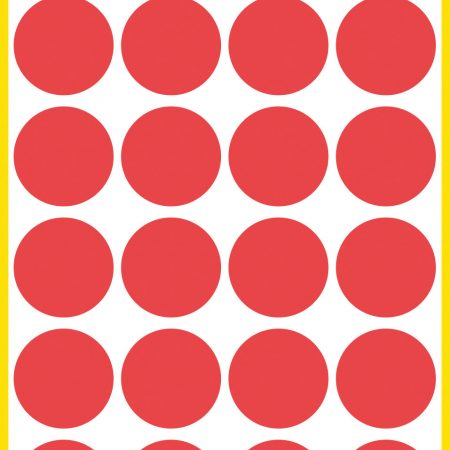 Usuwalne, kolorowe kółka do zaznaczania Avery Zweckform; 96 etyk./op., Ø18 mm, czerwone