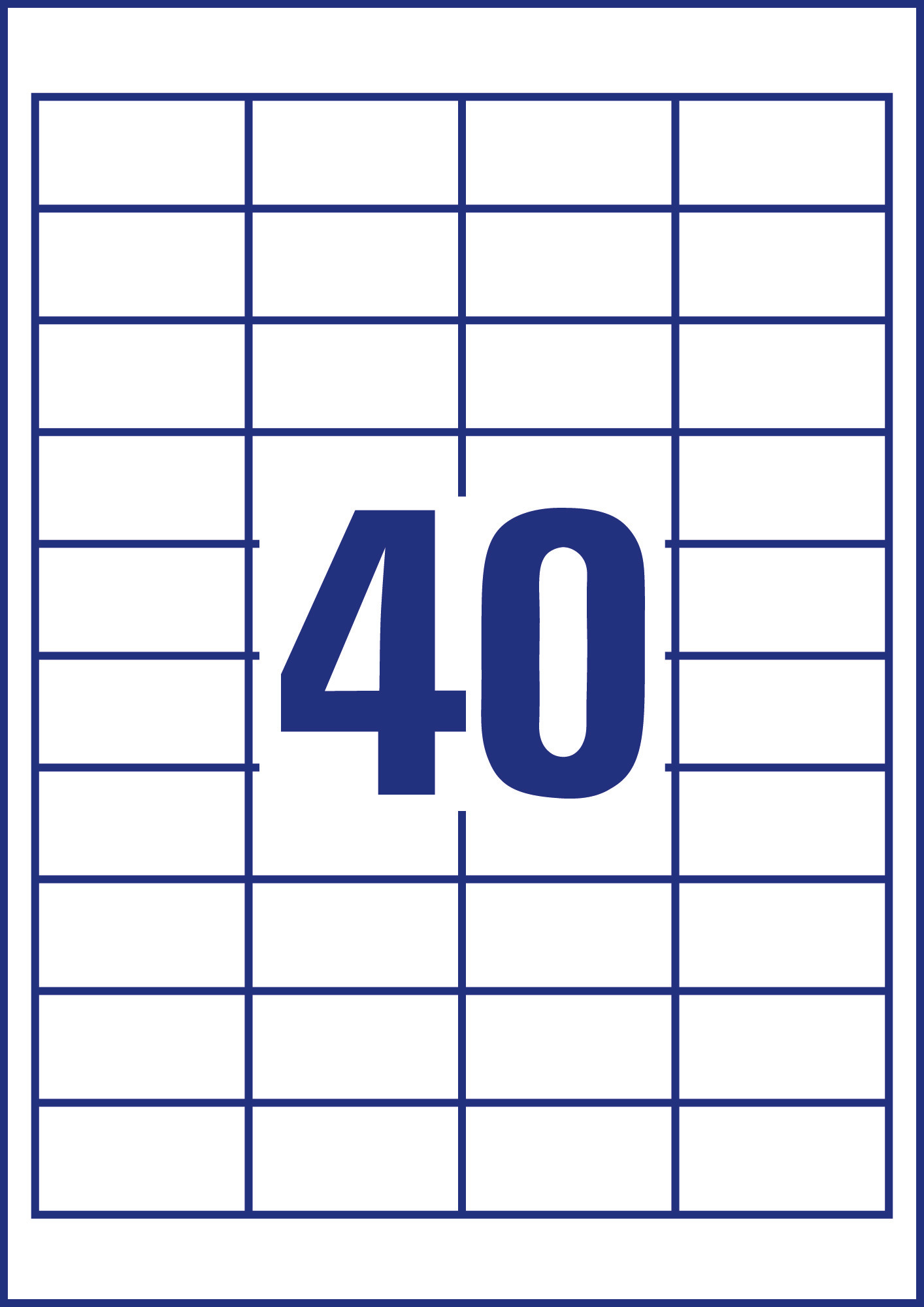 Trwałe etykiety uniwersalne Avery Zweckform; A4, 30 ark./op., 48,5 x 25,4 mm, białe - obrazek 2