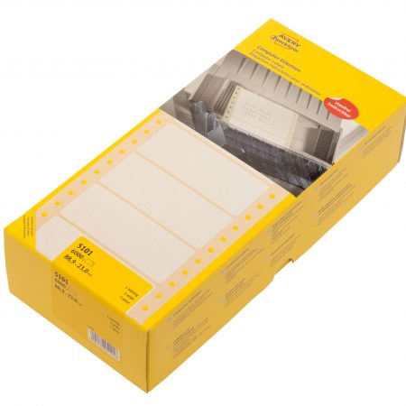 Etykiety uniwersalne do drukarek igłowych Avery Zweckform; 88,9 x 23 mm, 6000 szt./op., białe