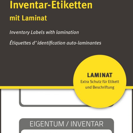 Tabliczki inwentaryzacyjne z laminatem do opisu ręcznego Avery Zweckform; 50 szt., 50 x 20mm, czarne ramki