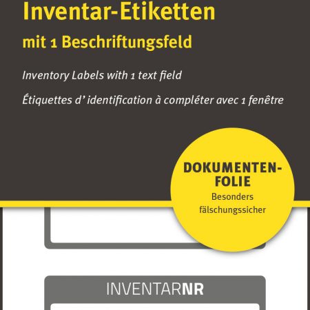 Tabliczki inwentaryzacyjne No Peel do opisu ręcznego Avery Zweckform; 50 szt., 50 x 20mm, czarne ramki, 1 pole na tekst