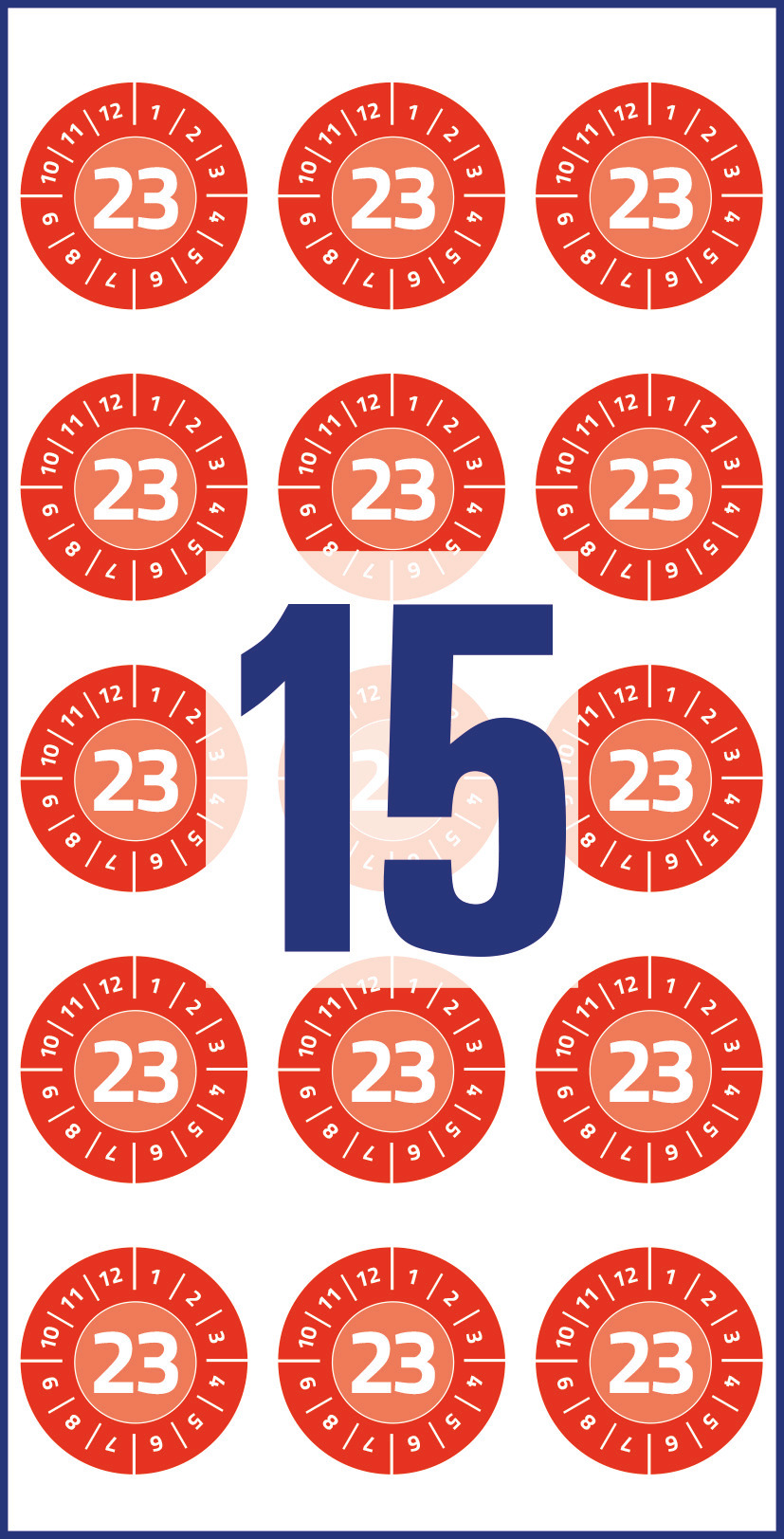 Tabliczki inspekcyjne NoPeel 2023 do opisu ręcznego, Ø20, czerwone, 120 sztuk, Avery Zweckform - obrazek 2