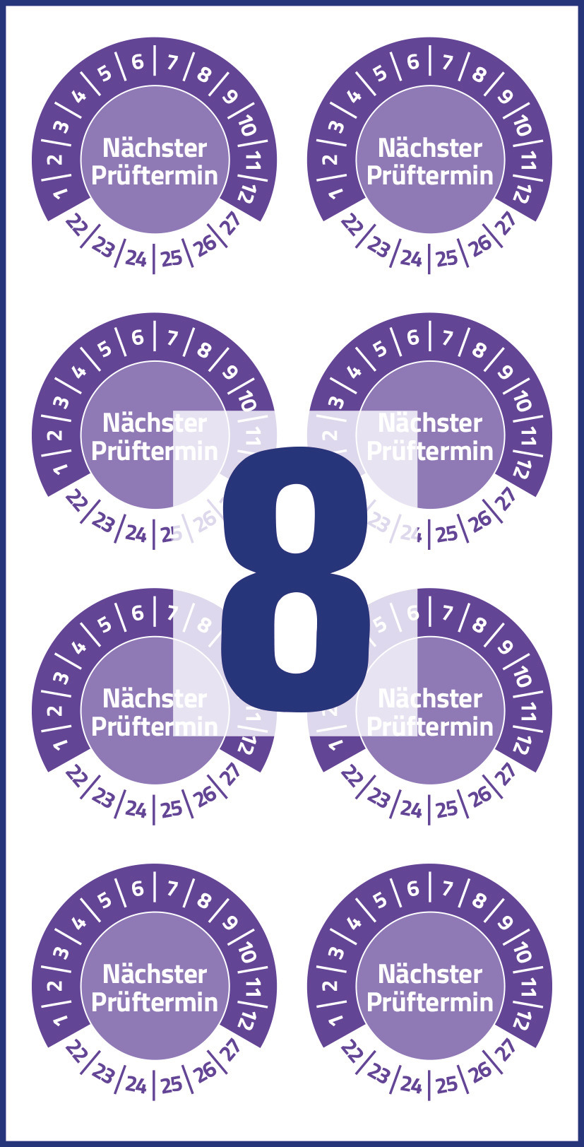 Tabliczki inspekcyjne winylowe 22-27 do opisu ręcznego, Ø30, fioletowe, 80 sztuk, Avery Zweckform - obrazek 2