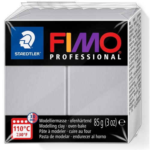 FIMO, Masa plastyczna termoutwardzalna Professional, jasnoszara, 85g S 8004-80
