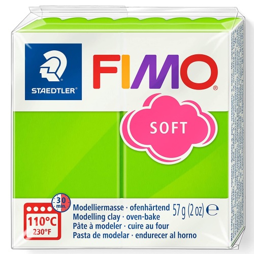 FIMO, Masa plastyczna termoutwardzalna Soft, seledynowa, 57g, kostka S 8020-50