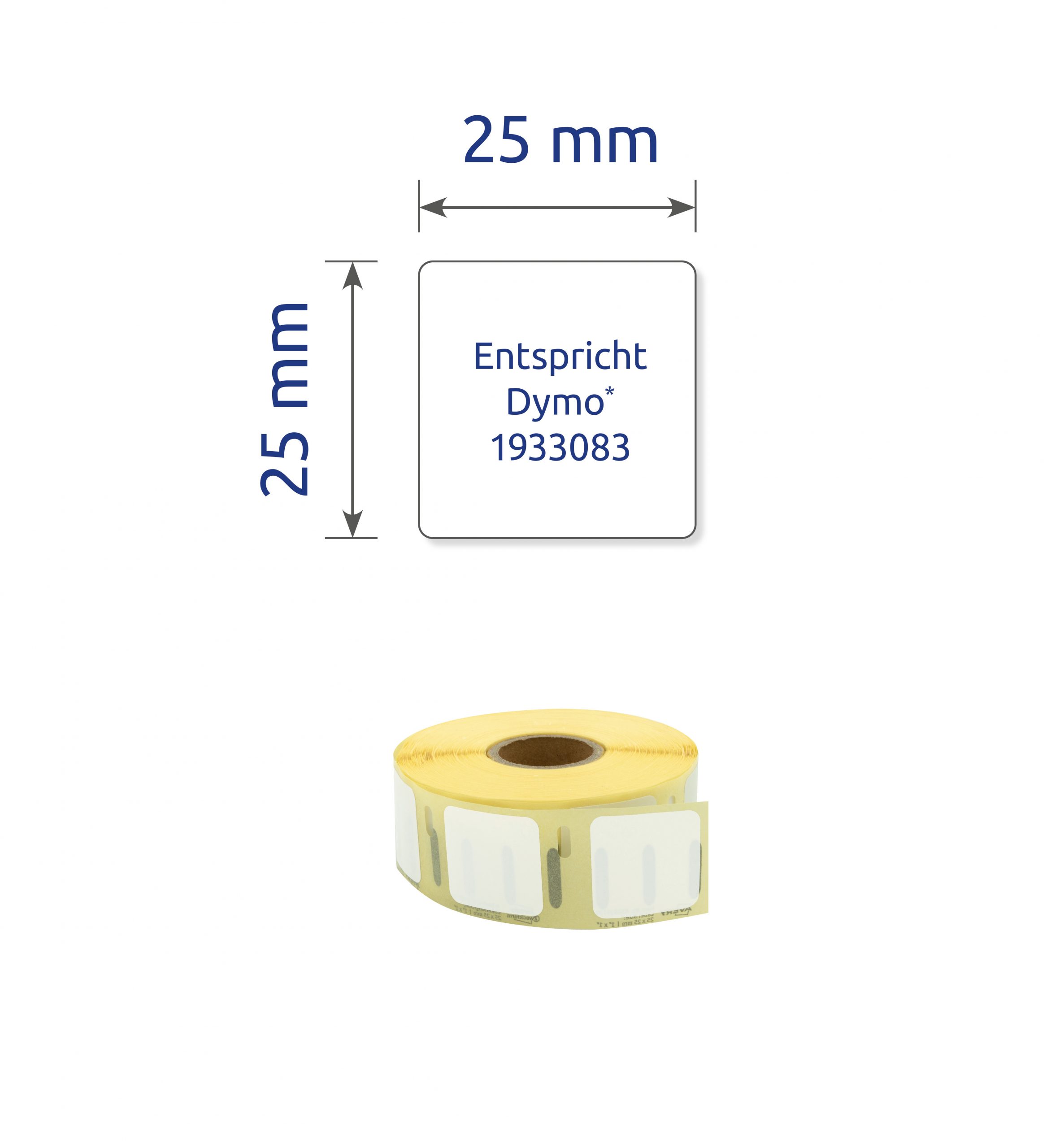 Etykiety Heavy Duty Avery Zweckform w rolce do drukarek termicznych, 1700etyk./2rolki, 25 x 25 mm, poliestrowe, trwałe, białe - obrazek 2