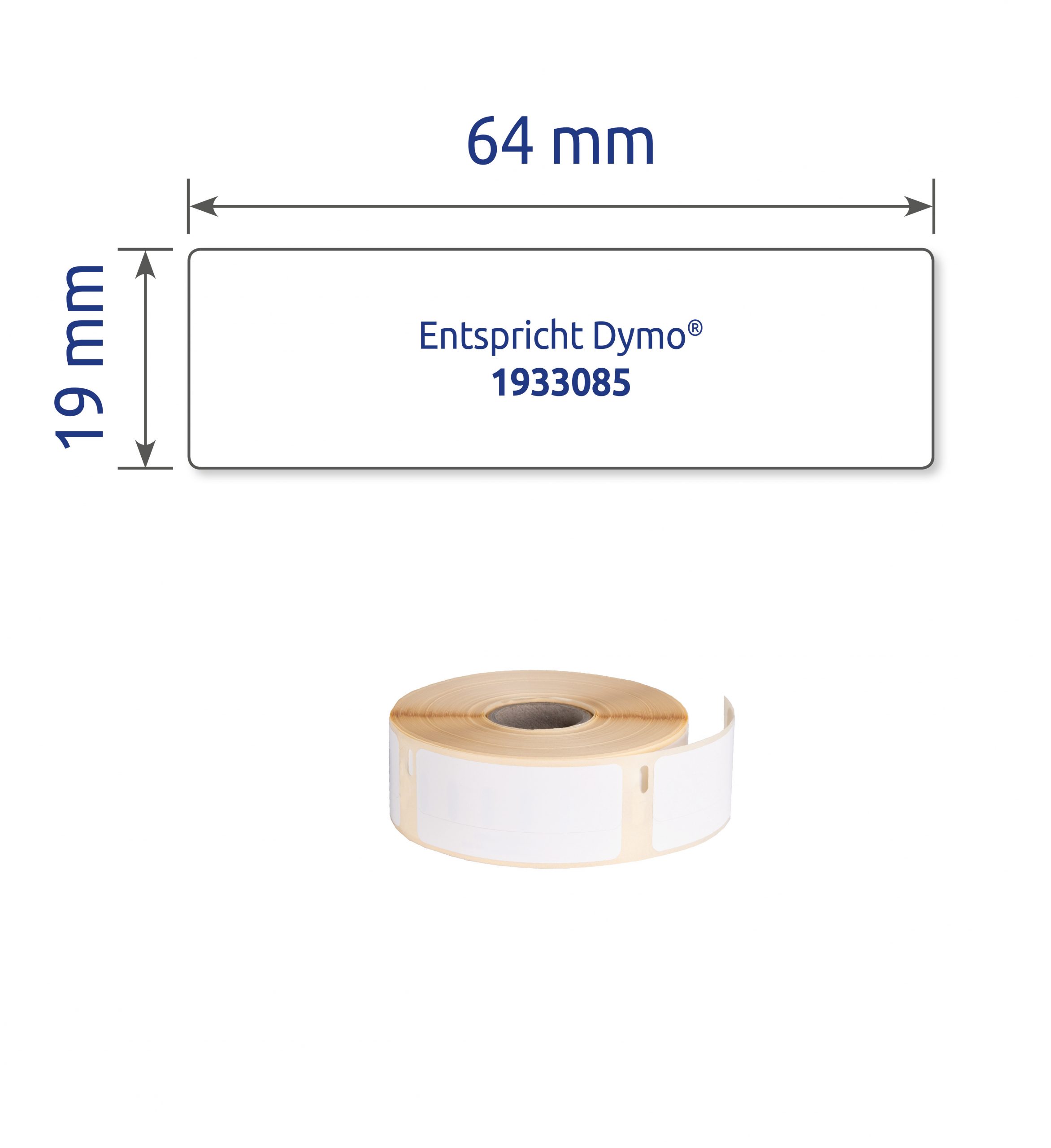Etykiety Heavy Duty Avery Zweckform w rolce do drukarek termicznych, 450etyk./1rolka, 19 x 64 mm, poliestrowe, trwałe, białe - obrazek 2