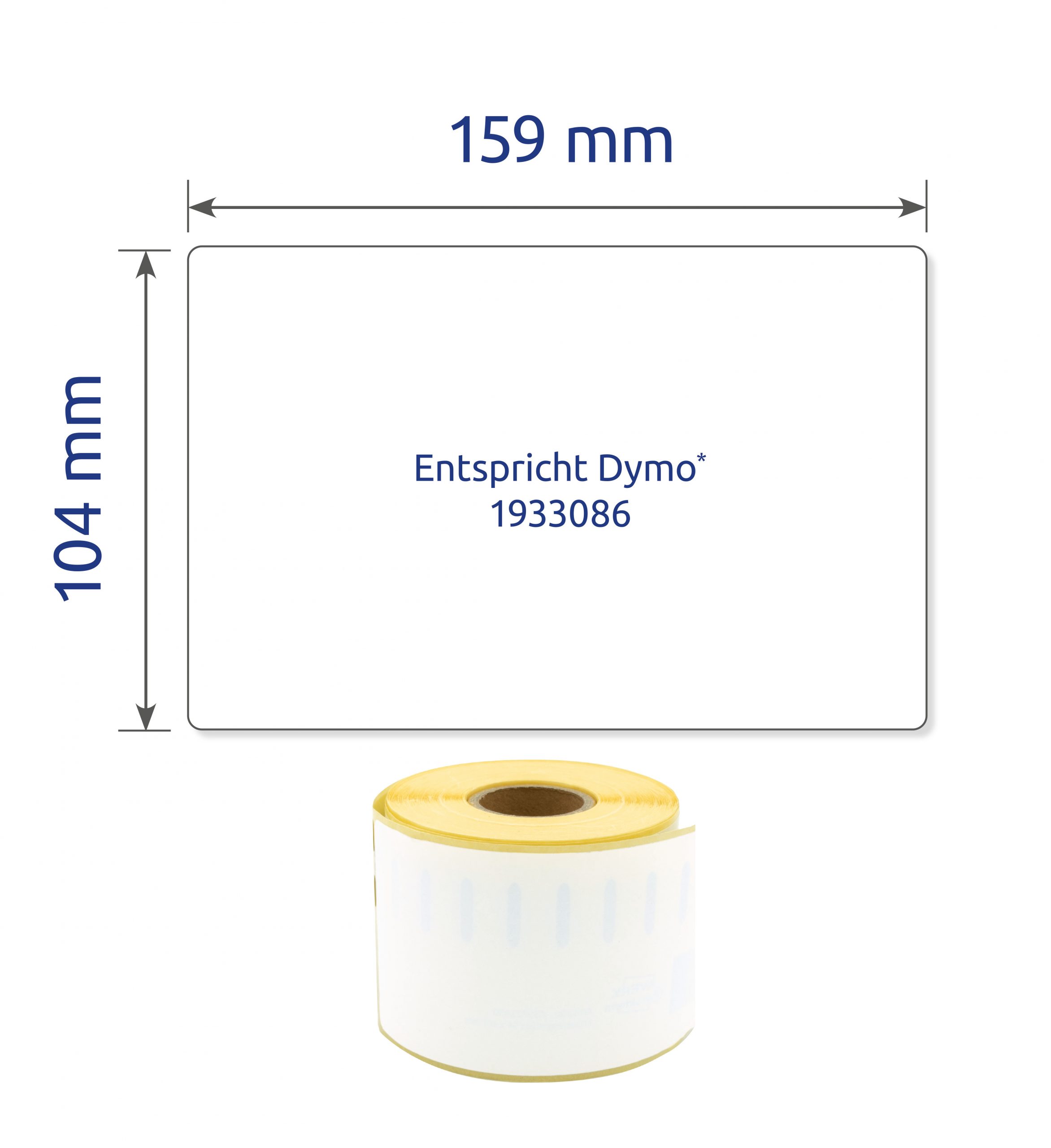 Etykiety Heavy Duty Avery Zweckform w rolce do drukarek termicznych, 200etyk./1rolka, 104 x 159 mm, poliestrowe, trwałe, białe - obrazek 2