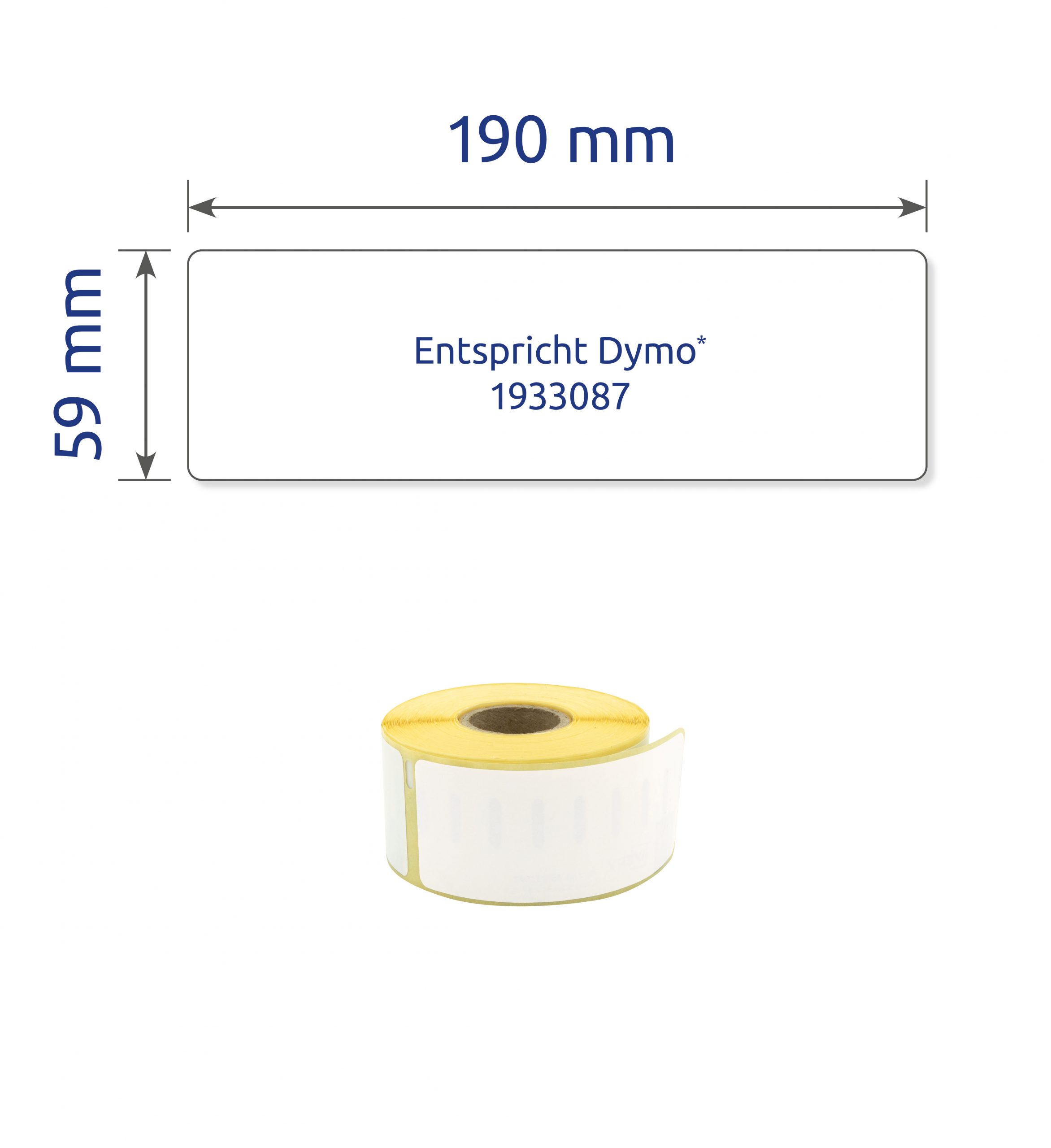 Etykiety Heavy Duty Avery Zweckform w rolce do drukarek termicznych, 170etyk./1rolka, 59 x 190 mm, poliestrowe, trwałe, białe - obrazek 2