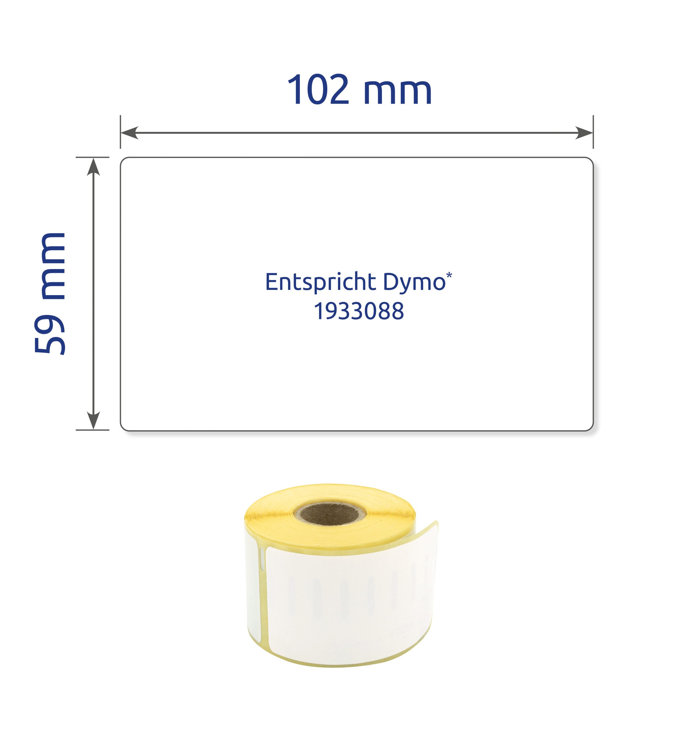 Etykiety Heavy Duty Avery Zweckform w rolce do drukarek termicznych, 300etyk./1rolka, 59 x 102 mm, poliestrowe, trwałe, białe - obrazek 2