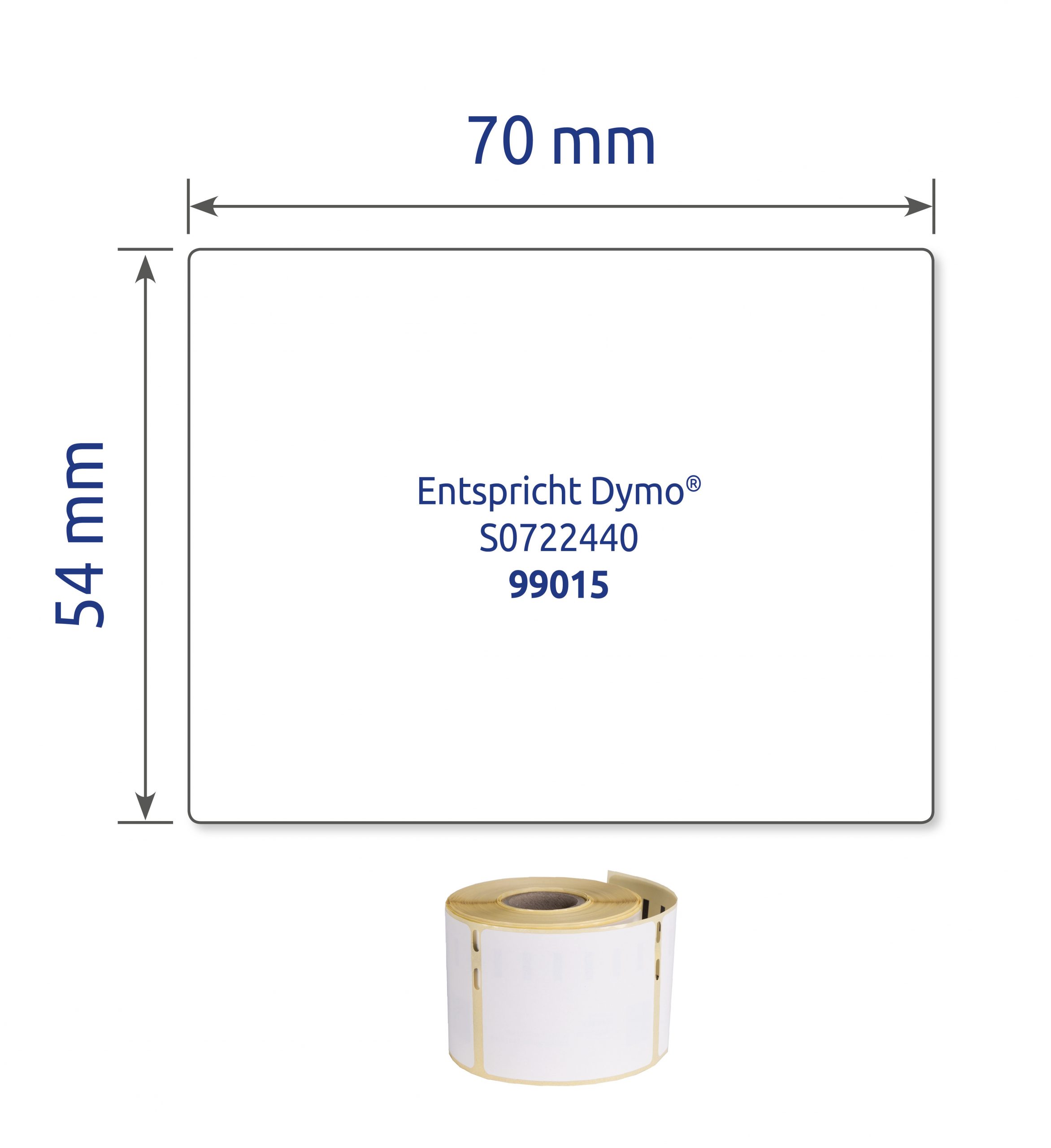 Etykiety uniwersalne Avery Zweckform w rolce do drukarek termicznych, 320etyk./1rolka, 54 x 70 mm, trwałe, białe - obrazek 2