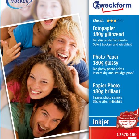 Papier fotograficzny błyszczący 180 g, 10 x 15 cm, biały, Avery Zweckform