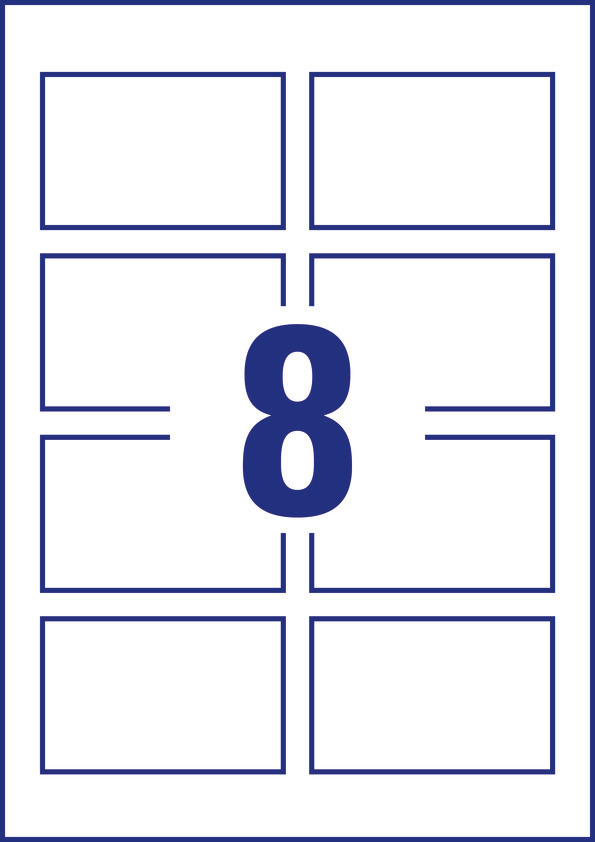 Wizytówki Quick&Clean; 85 x 54 mm, 80 szt., 240 g, wysokobłyszczące/matowe, białe, Avery Zweckform - obrazek 2