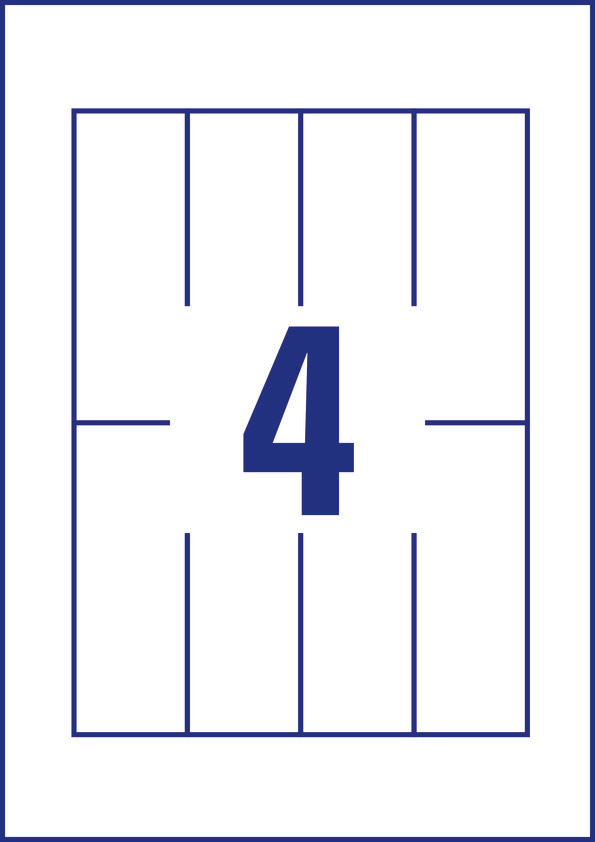 Wizytówki na stoły Avery Zweckform; 110 x 40 mm, 100 szt, 185g, matowe, białe - obrazek 2