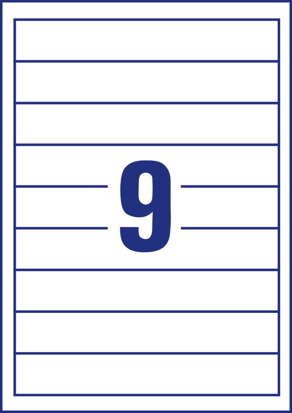 Etykiety na segregatory z okienkami, Avery Zweckform, A4, 10 ark.,/op., 30 x 190 mm, białe, wąskie - obrazek 2