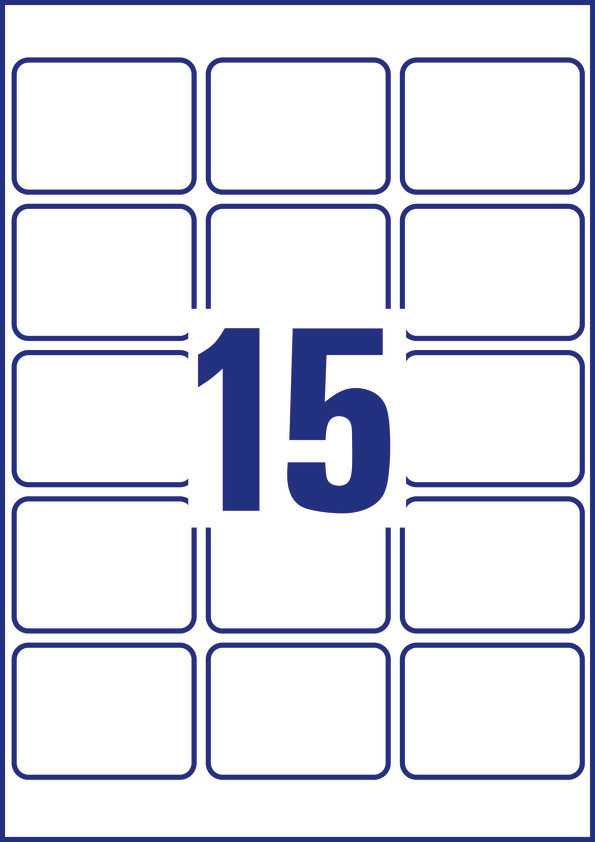 Etykiety błyszczące Avery Zweckform, A4, 10 ark./op., 63,5 x 46,6 mm, białe - obrazek 2