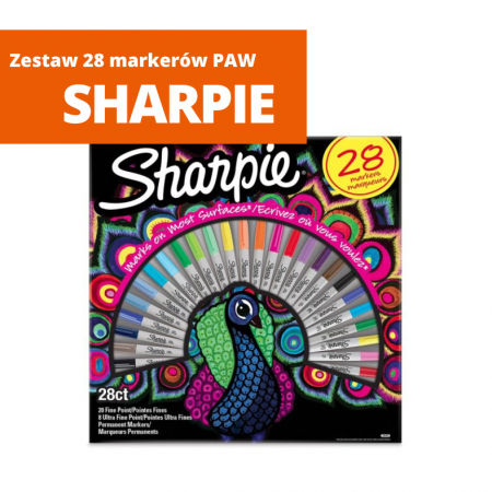 2058158 Zestaw markerów Sharpie "PAW" (28 szt. - 20 FINE, 8 ULTRAFINE)