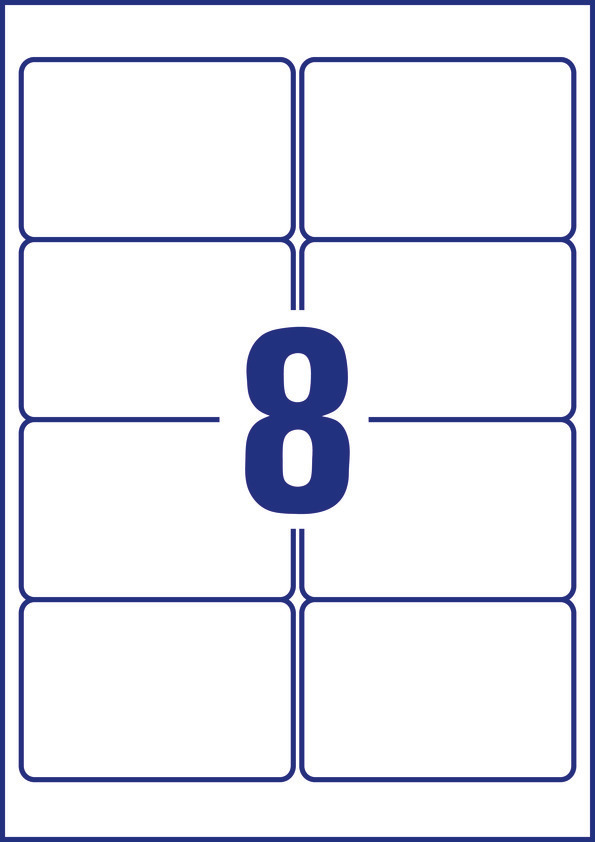 Usuwalne etykiety uniwersalne Avery Zweckform; A4, 30 ark./op., 96 x 63,5 mm, białe - obrazek 2