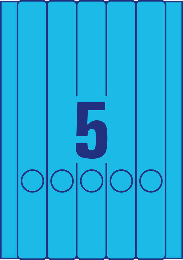 Etykiety na segregatory Avery Zweckform; A4, 20 ark./op., 38 x 297 mm, niebieskie - obrazek 2