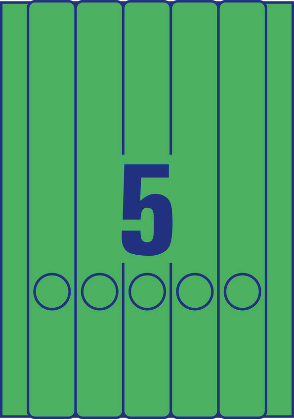 Etykiety na segregatory Avery Zweckform; A4, 20 ark./op., 38 x 297 mm, zielone - obrazek 2