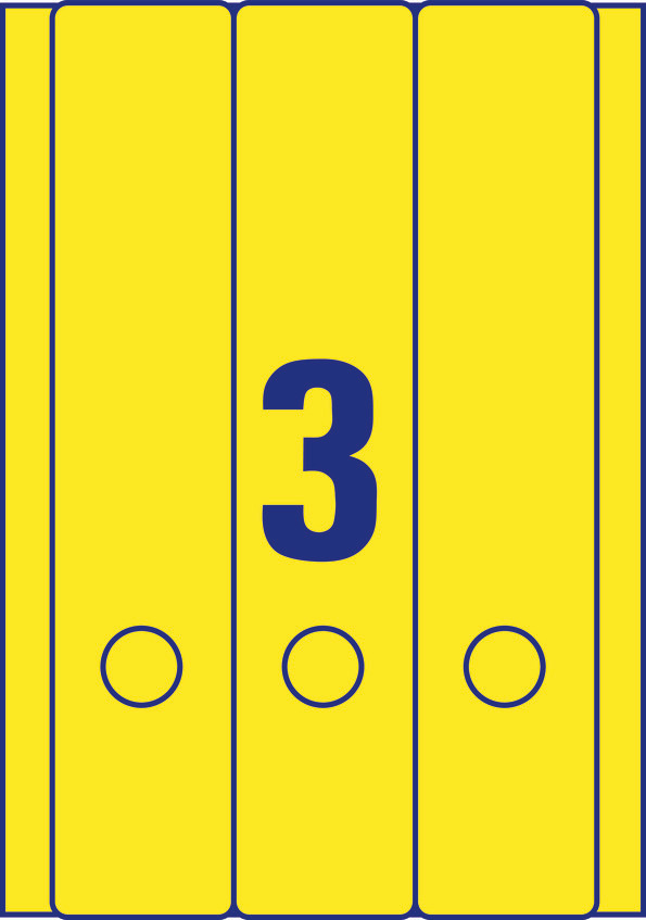 Etykiety na segregatory Avery Zweckform; A4, 20 ark./op., 61 x 297 mm, żółte - obrazek 2