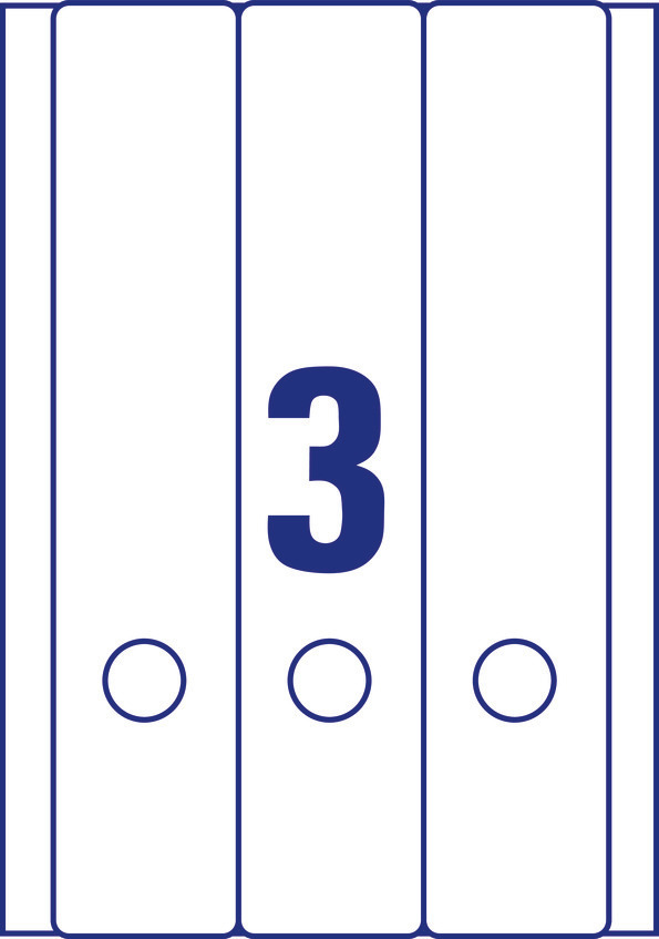 Etykiety na segregatory Avery Zweckform; A4, 30 ark./op., 61 x 297 mm, białe - obrazek 2