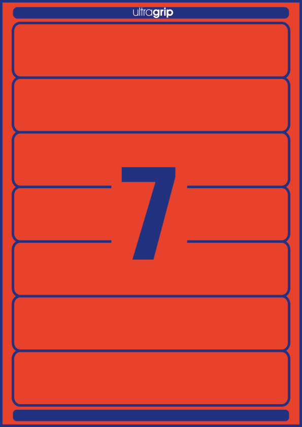 Etykiety na segregatory Avery Zweckform; A4, 20 ark./op., 38 x 192 mm, czerwone - obrazek 2