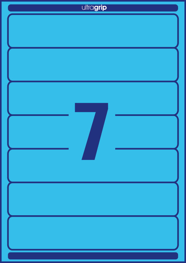 Etykiety na segregatory Avery Zweckform; A4, 20 ark./op., 38 x 192 mm, niebieskie - obrazek 2