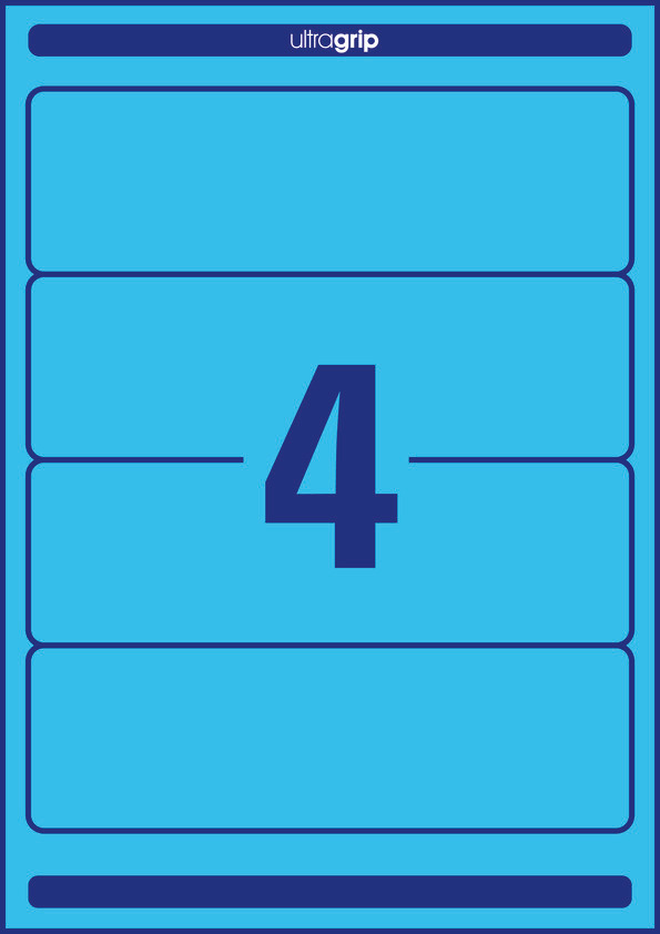 Etykiety na segregatory Avery Zweckform; A4, 100 ark./op., 61 x 192 mm, niebieskie - obrazek 2