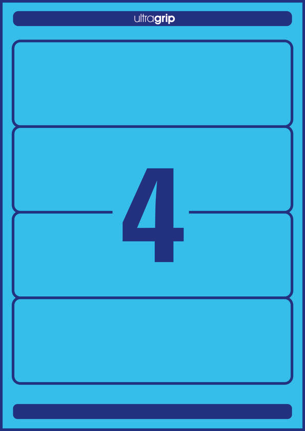 Etykiety na segregatory Avery Zweckform; A4, 20 ark./op., 61 x 192 mm, niebieskie - obrazek 2