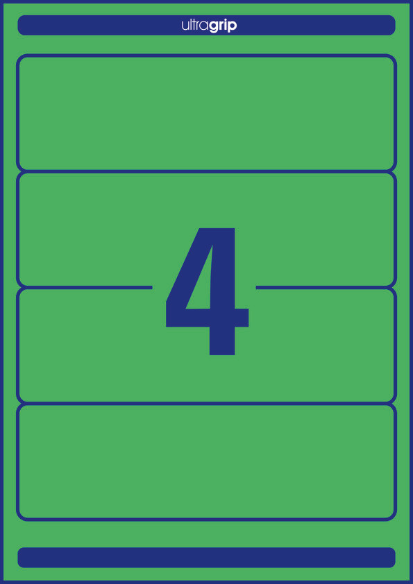 Etykiety na segregatory Avery Zweckform; A4, 100 ark./op., 61 x 192 mm, zielone - obrazek 2